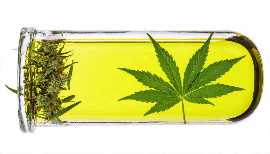 Step-by-step preparation of cannabis-infused olive oil with fresh herbs